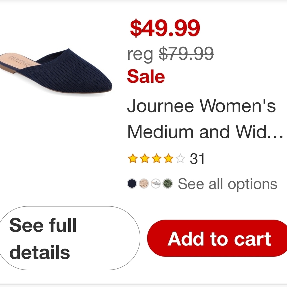 Journee Collection Women's Dark Blue Mules